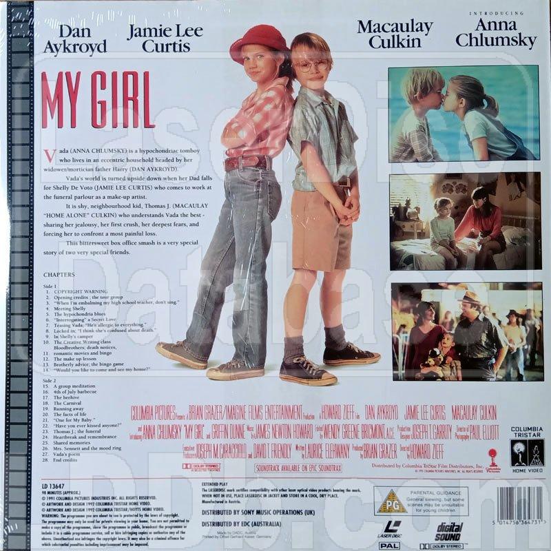 LaserDisc Database - My Girl [LD 13647] on LD LaserDisc